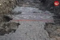 کشف موزاییک‌های ۱۶۰۰ ساله در محل ساخت خوار و بار فروشی