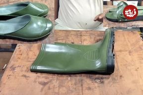 ببینید| مراحل تماشایی ساخت صندل با استفاده از یک چکمه قدیمی 