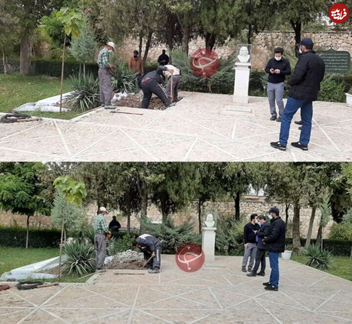 (تصاویر) آماده سازی محل تدفین استاد محمدرضا شجریان در توس