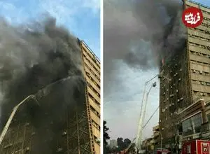 عکس| سفر به تهران قدیم؛ نمایی از «خیابان جمهوری و ساختمان پلاسکو»؛ سال 45