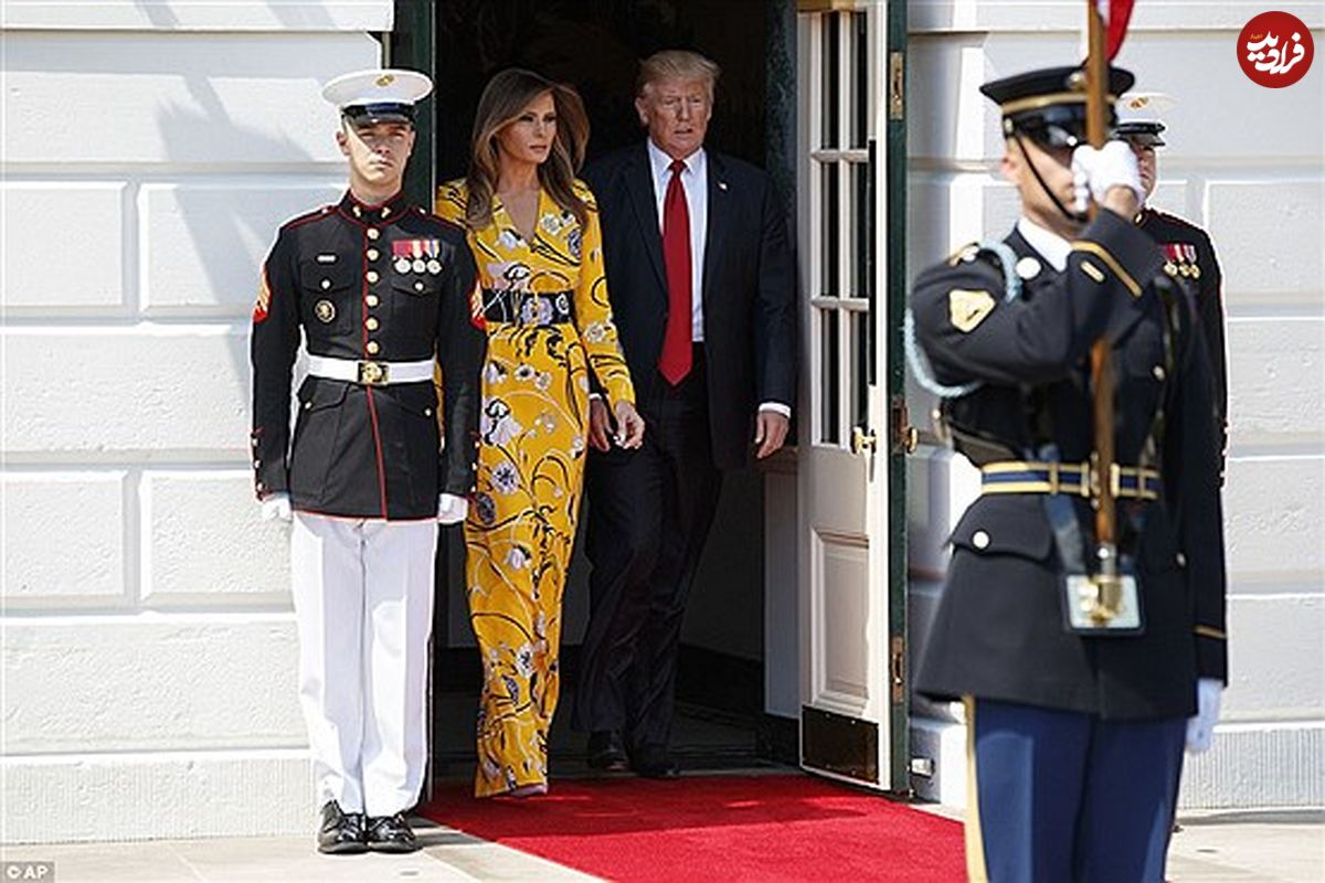 تصاویر/ این لباس ملانیا ترامپ یک شبه 700 هزار دلار فروش رفت