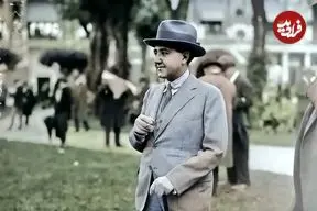 عکس| سفر در زمان؛ «پادشاه اسپانیا» در حال استقبال از «احمدشاه»؛ سال 1301