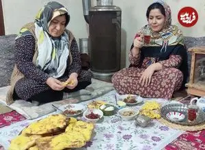ببینید| غذای روستایی در ایران؛ پخت نان به روش سنتی