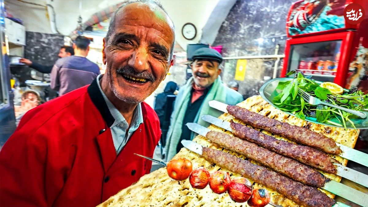 ببینید؛ غذای خیابانی در ایران؛ فرآیند تهیه کباب کوبیده در قم
