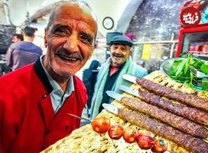 ببینید؛ غذای خیابانی در ایران؛ فرآیند تهیه کباب کوبیده در قم