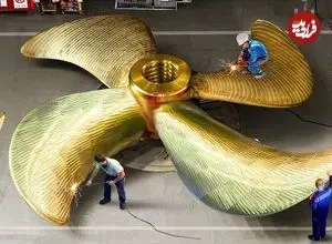 ببینید| پروانه و ملخ های غول پیکر کشتی چگونه در چین ساخته می شوند؟