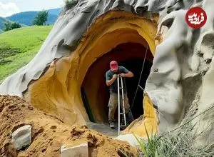 ببینید| مراحل تماشایی ساخت یک پناهگاه مخفی در دل کوه های آمریکا