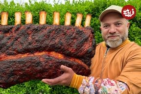  ببینید؛ غذای روستایی در آذربایجان؛ دنده کباب گاو و سیب زمینی