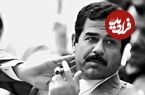 عکس| سفر در زمان؛ «صدام» در حال اسب سواری در یک پایگاه نظامی؛ دهه 60