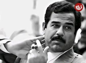 عکس| سفر در زمان؛ «صدام» در حال اسب سواری در یک پایگاه نظامی؛ دهه 60