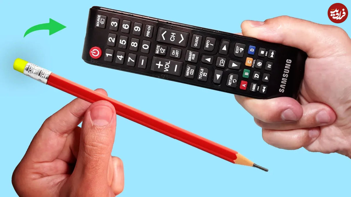 (ویدئو) نحوه تعمیر ریموت کنترل تلویزیون با کمک یک مداد! 