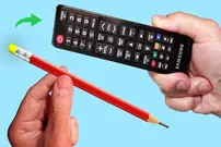 (ویدئو) نحوه تعمیر ریموت کنترل تلویزیون با کمک یک مداد! 