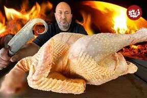 ببینید| غذای روستایی در روسیه؛ پخت یک غذای خاص با بوقلمون و برنج