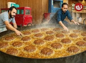 ببینید؛ غذای خیابانی در پاکستان؛ پخت چپلی کباب متفاوت پیشاوری ها