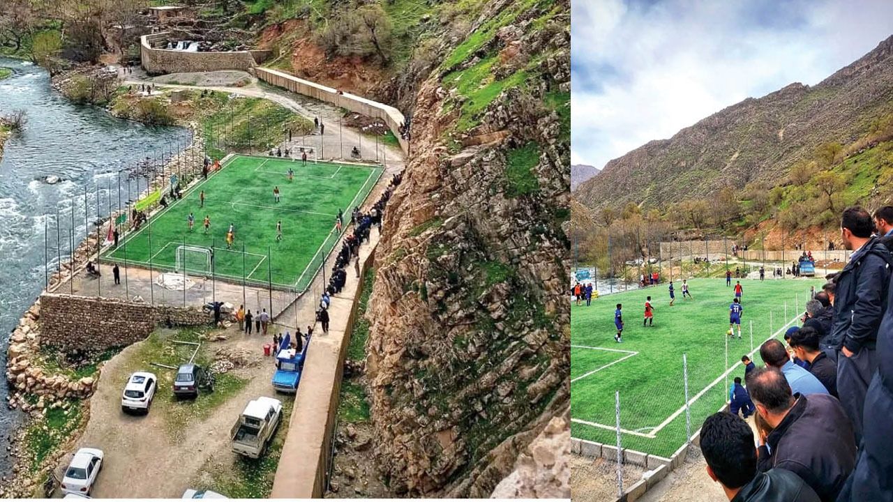 (ویدئو) زیباترین زمین فوتبال جهان در ایران قرار دارد