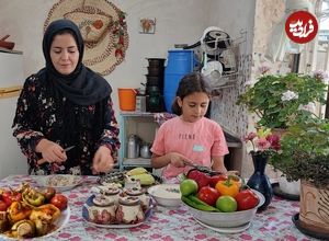 ببینید| غذای روستایی در ایران؛ پخت دلمه با فلفل در روستایی زیبا