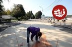 عکس؛ هنر خیابانی؛ خلاقیت هنرمند آلمانی که «پیاده‌رو» را به «درّۀ گدازه‌های آتشفشانی» تبدیل کرده است