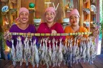 ببینید| غذای روستایی در سنگاپور؛ پخت یک غذای سنتی با بلدرچین در روستا