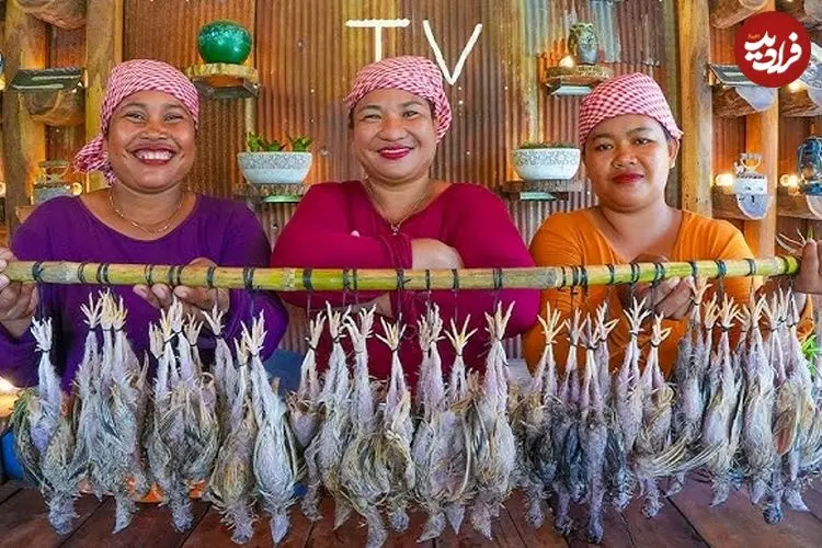 ببینید| غذای روستایی در سنگاپور؛ پخت یک غذای سنتی با بلدرچین در روستا