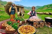 ببینید| غذای روستایی در ایران؛ پخت یک غذای سنتی با مرغ