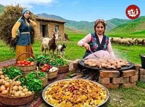ببینید| غذای روستایی در ایران؛ پخت یک غذای سنتی با مرغ