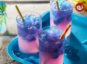 شربت گل گاوزبان؛ نوشیدنی خوشرنگی که با لیمو تغییر رنگ می‌دهد
