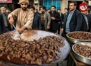 ببینید؛ غذای خیابانی در پاکستان؛ تهیه غذا با جگر گوسفند در لاهور