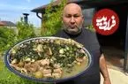 ببینید| غذای روستایی در روسیه؛ پخت ماهی به روش ایرانی ها توسط زوج داغستانی
