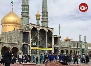 عکس| سفر زمان؛ عبور مرد اسب‌سوار از کنار حرم حضرت معصومه (س)؛ 140 سال قبل