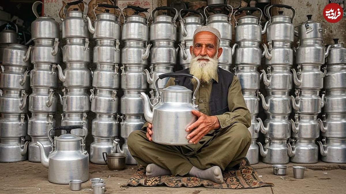 ببینید| مراحل تماشایی تولید کتری از طریق بازیافت ضایعات آلومینیومی در پاکستان