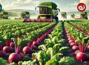 ببینید| چگونه کره ای ها صدها تن ترب قرمز و سفید را برداشت و فرآوری می کنند؟