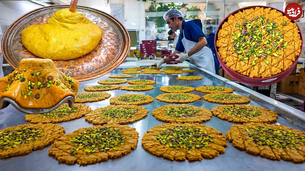 ببینید؛ غذای خیابانی در ایران؛ مراحل تماشایی تهیه سوهان در قم