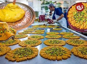 ببینید؛ غذای خیابانی در ایران؛ مراحل تماشایی تهیه سوهان در قم