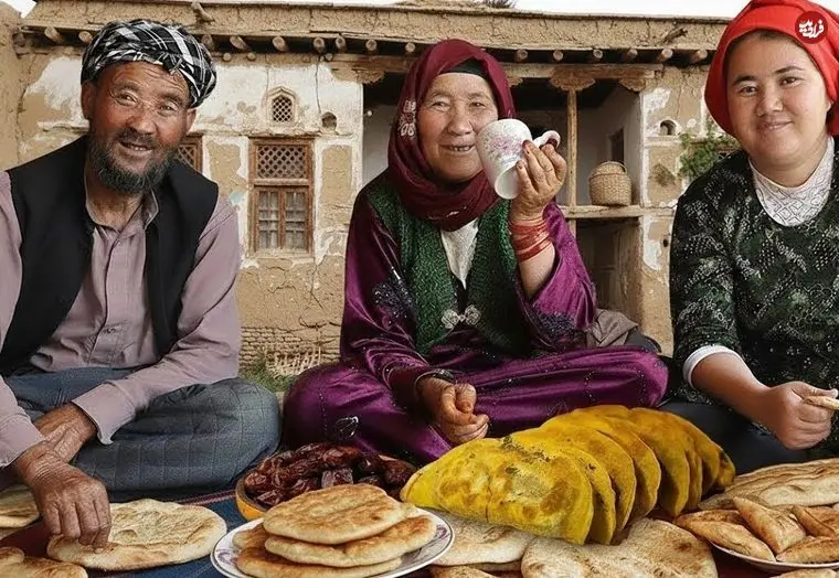 ببینید| غذای روستایی در افغانستان؛ پخت بولانی سنتی توسط زوج سالخورده 