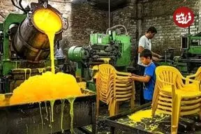 ببینید| مراحل بازیافت ضایعات پلاستیکی و تولید صندلی با آنها به روش پاکستانی ها