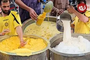 ببینید| غذای خیابانی در پاکستان؛ تهیه میلک شیک انبه در کراچی
