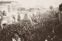 عکس؛ سفر به تاریخ؛ لحظۀ رسیدن «محمل شامی» به سرزمین «عرفات» همراه با طبل و شیپور؛ 120 سال قبل