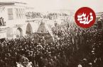 عکس؛ سفر به تاریخ؛ لحظۀ رسیدن «محمل شامی» به سرزمین «عرفات» همراه با طبل و شیپور؛ 120 سال قبل