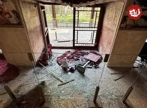 تصاویری از تخریب کاخ چهل‌ستون در حمله به اصفهان