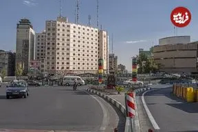 عکس| سفر به تهران قدیم؛ چشم اندازی از میدان «ولیعصر» تهران؛ دهه 50