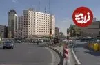 عکس| سفر به تهران قدیم؛ چشم اندازی از میدان «ولیعصر» تهران؛ دهه 50