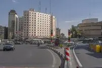 عکس| سفر به تهران قدیم؛ چشم اندازی از میدان «ولیعصر» تهران؛ دهه 50