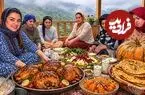 ببینید| غذای روستایی در ایران؛ پخت نان کدو حلوایی و بریانی مرغ کامل