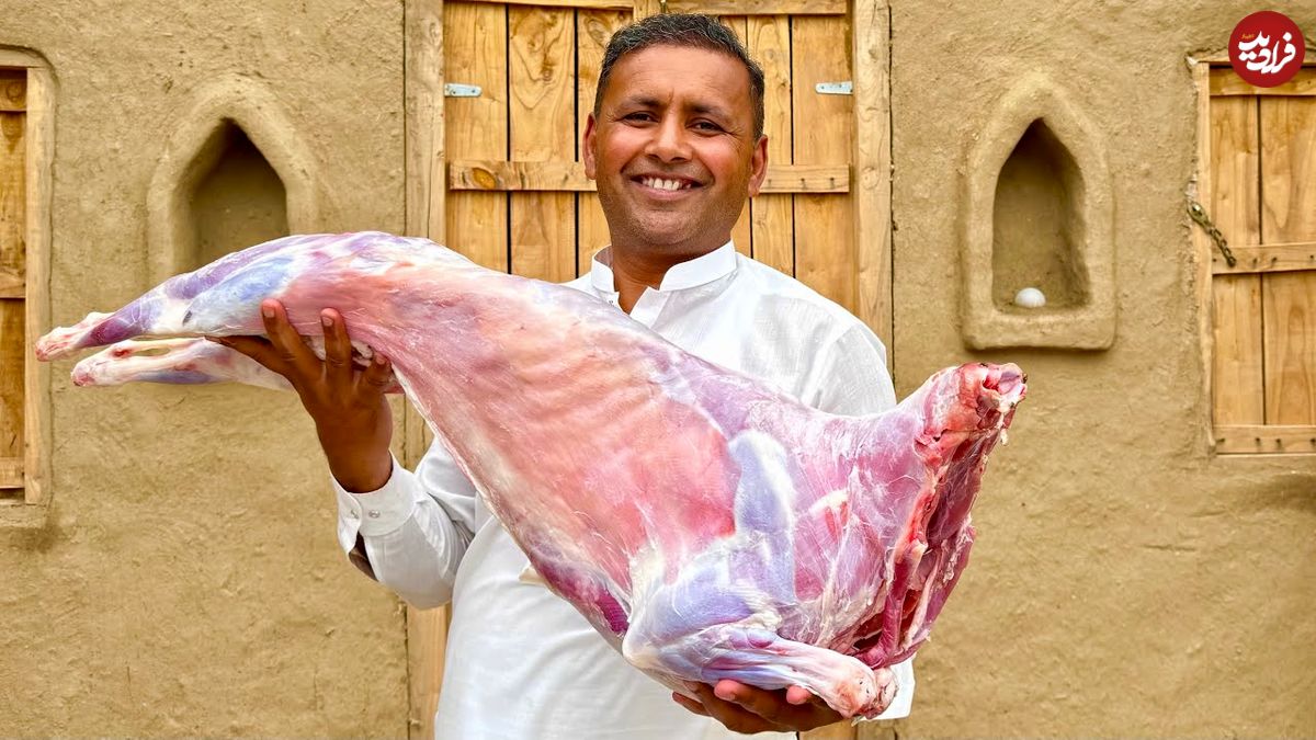 ببینید؛ غذای روستایی در پاکستان؛ پخت بریانی بره به روش آشپز مشهور روستایی