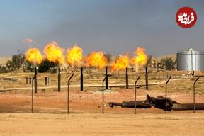 تصاویر؛ انفجار یک پالایشگاه نفتی در شمال عراق