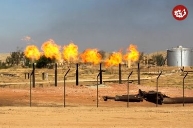 تصاویر؛ انفجار یک پالایشگاه نفتی در شمال عراق
