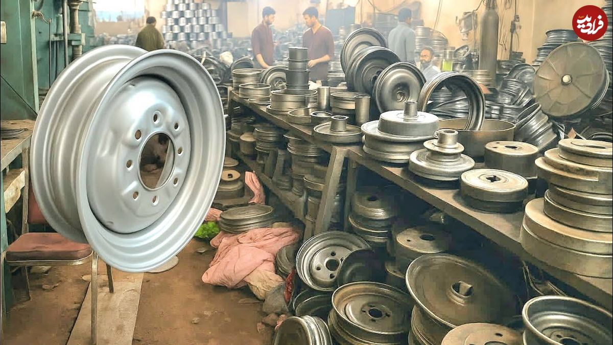 ببییند؛ مراحل دیدنی تولید رینگ چرخ خودرو در کارگاهی در پاکستان