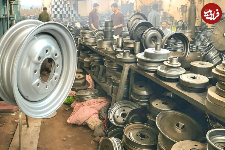 ببییند؛ مراحل دیدنی تولید رینگ چرخ خودرو در کارگاهی در پاکستان