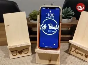 ببینید| مراحل تولید انبوه پایه نگهدارنده گوشی با چوب در هلند