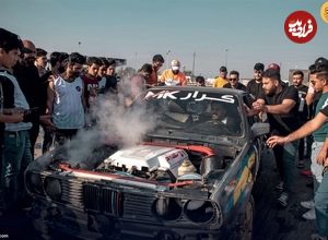 (ویدئو) نمایش خیره‌کننده دریفت خودرو‌ها در بغداد